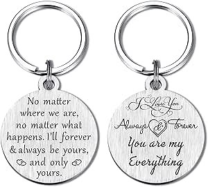 Romantic Gifts for Wife Christmas Stocking Stuffers - Only Yours Keychain - Anniversary Valentines Birthday Gifts for Her Girlfriend, Couple Promise Gift Ideas