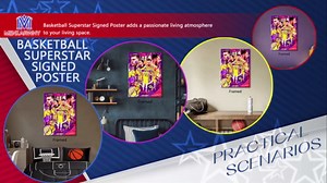 Framed Shai Gilgeous-Alexander Signed Poster For Kids Room Bedroom Wall Decor-Basketball Superstar Posters Canvas Art Print Picture For Teen Boy Fans Birthday D3gifts