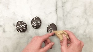 16 reactions | With a white chocolate flourish as a finishing touch on these chocolate enrobed marshmallow eggs, our chocolatiers make magic happen everyday! ✨ | Theo Chocolate | Facebook