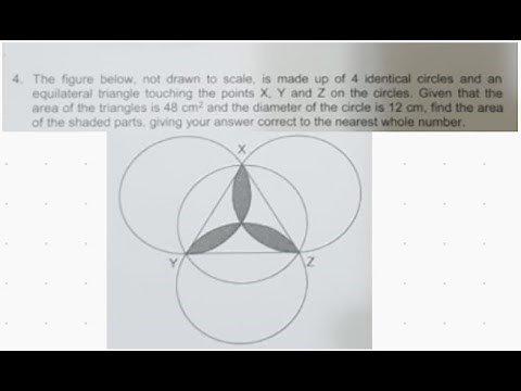 P6 Subscriber Q4 Shaded Area - Identical Circles Equilateral triangle | PSLE Maths