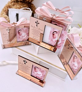 Personalized Acrylic Baptism Photo Frame Favor: Christening Gift - Etsy