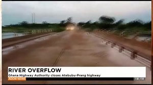 RIVER OVERFLOW: Ghana Highway Authority closes Atebubu-Prang highway #AdomNews | Adom TV Xtra