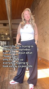 3.2K views · 19 comments | For the record: there is no one way to look gay and if you’re homophobic (boring, lacking confidence in your own identity, white knuckling rules about who’s allowed to like the color blue or whatever) then that’s all you need to know. For the queers though: : you’re looking hella gay. Big congrats. Incredible work. Love to see it. | Erin Brown | Facebook