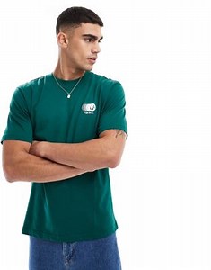 Parlez charter logo back print t-shirt in dark green | ASOS