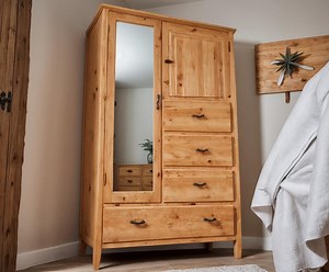 Slim Rustic Storage Cabinet – DIY Plan for Farmhouse Style Tall Armoire With Shelves,drawers and Mirror Compact & Functional Design - Etsy Australia