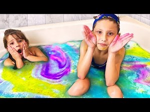 Bath Bomb Challenge! Kids Play with Colorful Fizzy Surprise