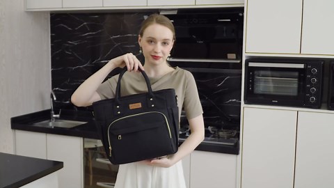 Lunch Bag Lunch Box Women Insulated Cooler Bag for Work, Large Lunchbox for Adult, Leakproof Womens Lunch Tote Bags with Shoulder Strap for Travel, Picnic, Black