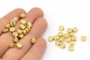 6mm 24k Shiny Gold Plated Evil Eye Beads, Bracelet Connector, Evil Eye Charm, Evil Eye Bracelet, Evil Eye Spacer Beads - Etsy