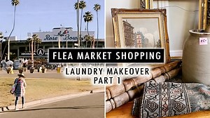 Flea market shopping hacks for a laundry room makeover