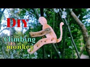 How to make diy monkey climbing | climbing robot | monkey climbing toy | making wooden toy