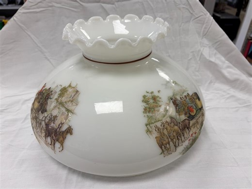 Vintage White Milk Glass Hurricane Lamp Shade - Etsy