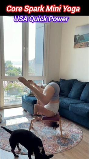 Core Spark Mini Yoga | USA Quick Power 💪 #yoga #usa #morningyoga #yogaworkout #blackyogi