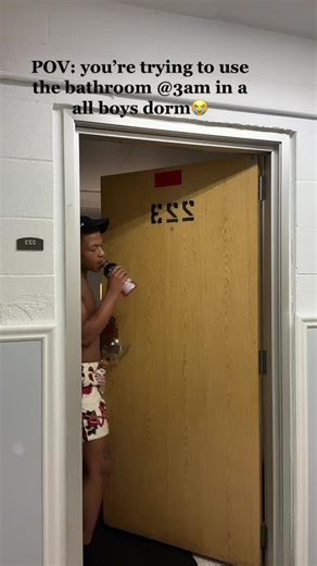 Can i just us the bathroom bro😭 ? #fyp #college #collegedorm #foryoupage #dormlife #BigInkEnergy #studentathlete #tiktok #fypシ #trending #tiktoktrend #comdey #football #footballtiktok #foryoupage #foryoupageofficial #funny #memes #viral #viralvideo #viraltiktok