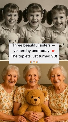 Three beautiful sisters — yesterday and today. ❤️ The triplets just turned 90! 🎉🎂🎉 A lifetime of love, laughter, and memories shared side by side. Still smiling. Still shining. Still together. 💬 Help us celebrate these amazing women with a birthday wish — Because 90 years of sisterhood is something truly special. 🥹💕 | Granma's Love