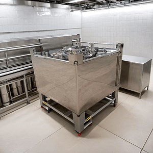 [Hot Item] Stainless Steel Square Storage Tank 1000L with Forklift Port