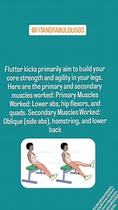 The seated flutter kick is a core and leg exercise where you sit on the floor with your legs extended in front of you, leaning slightly back for support. You alternate kicking your legs up and down in a fluttering motion, engaging your core to maintain balance and stability. This exercise primarily targets the lower abs, hip flexors, and quads while also improving endurance and coordination. #blackburnwithdarwen #seatedflutterkick #coreworkout #legexercise #fitnessmotivation #absworkout #hipflex