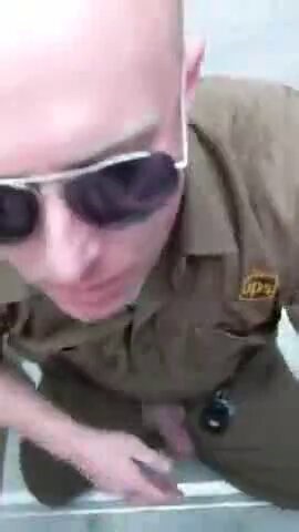 UPS delivery guy not only delivers packages, but also swimmers from inside Big White Cocks. What a great service. Will be using more often.