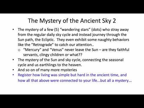 MC ASTR101 Video Lecture 01 (2026) - Ancient Sky