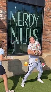 Is it cheating if the jars are empty?? 🥸 #nerdynuts #peanutbutter #challenge #reels | Nerdy Nuts