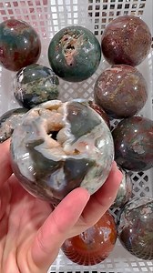 Red moss agate sphere with geode 😍😍 #crystal #moss agate | SD Crystal