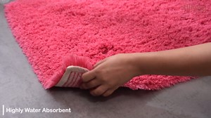 SHIKARA 100% Organic Cotton Bathroom Rug, Luxury Non Slip Ultra Soft & Water Absorbent Premium Tufted Shaggy Bath Rug Perfect for Tub & Shower, Toilet Floors, Door Mat (34"x24", Grey)