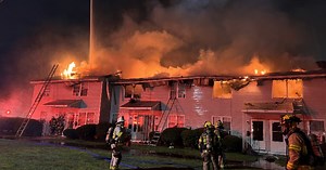 Fire damages 12 apartments in Norfolk, firefighter hurt