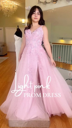 Beautiful light pink prom dress. #prom #promdresses #dressshopping #promqueens #thatgirlaesthetic #lightpink #sparklesparkle #bridalshop #westernma | Bridal Corner