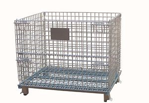 [Hot Item] Warehousre Storage Stacking Rack Foldable Steel Mesh Box Pallet Metal Containers
