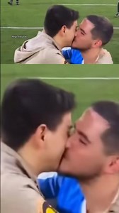 Gay Kiss proposal soccer players