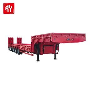 [Hot Item] Remolque de cama baja hidráulico de múltiples ejes 10 Ton remolque de cama baja remolques de cama baja para cabeza de tractor