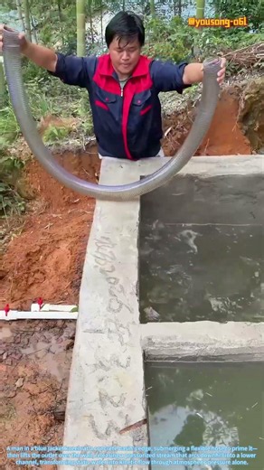 The Art of Siphoning: Gravity-Powered Water Transfer Between Concrete Reservoirs