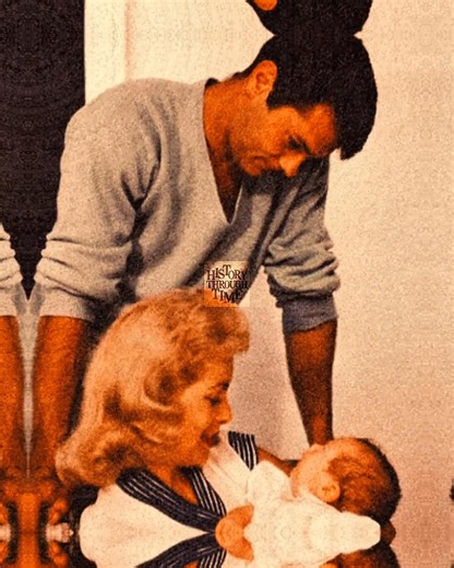 "Circa mid-June 1956, Tony Curtis and Janet Leigh were photographed cradling their newborn daughter, Kelly Curtis, within the tranquil confines of their home in the Hollywood Hills, California—a sunlit sanctuary tucked above Sunset Boulevard." #fblifestyle | History Through Time