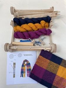 Rigid Heddle Loom Scarf Weaving Kit: British Wool Yarn, Beginner Weaving - Etsy