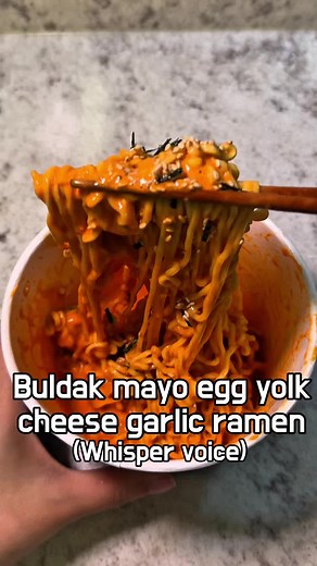 Delicious Buldak Mayo Egg Yolk Cheese Ramen Recipe