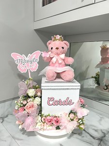 Baby Girl Shower Card Box/princess Baby Shower/floral Card Box/ Baby Girl Card Box/ Butterfly Card Box - Etsy