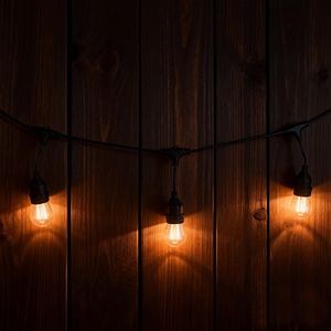 [Hot Item] Black Wire 2700K Outdoor String Light with S14 Shatterproof LED Bulbs