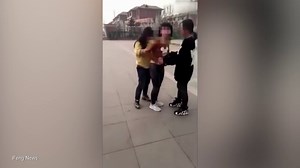 Shocking moment girl is violently beaten and stripped by bullies