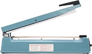 Fuxury 16 Inch Impulse Bag Sealer, Heat Sealer Machine Closer for Cookies, Manual Hot Sealing Machine for Poly Bag & Shrink Wrap with 2 Free Repair Kit (Blue)