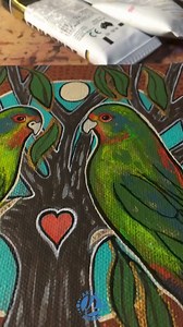 The latest artwork depicting the “Swift Parrot Dreaming” truly captures the essence of these colorful and critically endangered birds. It’s my initial attempt at painting them, and it’s disheartening to learn about their declining population due to deforestation and lack of government protection. These vibrant creatures are in urgent need of our assistance now more than ever. Through art, I aim to shed light on their struggles and inspire others to take action in preserving their natural habitat