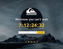 Countdown timer on background - HTML Template by Nicepage