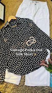 25 reactions | Vintage Polka Dot Silk Shirt✨ | Frauen | Facebook