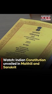 #Watch: Indian #Constitution unveiled in #Maithili and #Sanskrit; to be available in all scheduled #languages by March 2025. The Government of #India has launched an ambitious project to translate the Constitution into all 22 #ScheduledLanguages listed in the 8th Schedule of the Constitution, with the goal of completing the translation by March 2025. | Mirror Now | Facebook