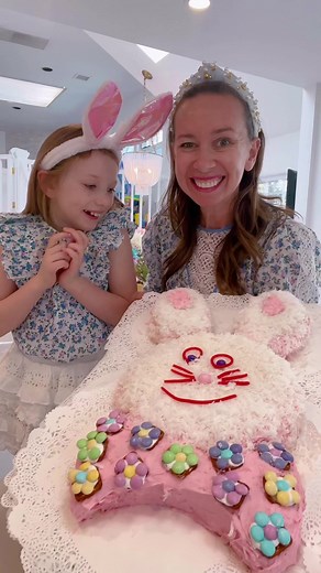 EASTER BUNNY CAKE HACK 🐰your new family tradition! My Easter Series Episode 11! #easter #momhack #cakehack #easyrecipe