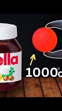 1000 degrees Hot Copper Ball Vs Nutella Satisfying Experiment