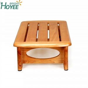 [Hot Item] Oak Wood Toilet Step Stool Squat Stool