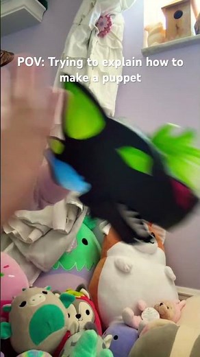 Trying to explain how to make a puppet 😭🤣