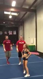 One of the most elite skills in college cheer being thrown at such a young age!! Great job JENNA!! @jennaroman05 | The Cheer Leader Magazine