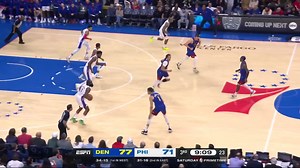 James Harden finds Joel Embiid for the layup