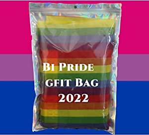 18pcs Bisexual Pride Stuff Gift Set, Lgbtq Rainbow Accessories in One Bag, Great Lgbt Gifts for Birthdays, Holidays, Pride Month Parade Celebration, Perfect Givings for Your Partners Friends