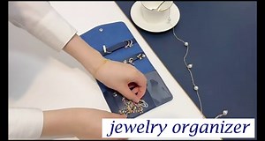 Envelope Portable Jewelry Box Organizer, PU Leather Travel Small Jewelry Case for Ring, Pendant, Earring, Necklace, Bracelet Organizer Storage Holder Boxes, Gifts for Women,Girl,Mom,Girlfriend,etc.